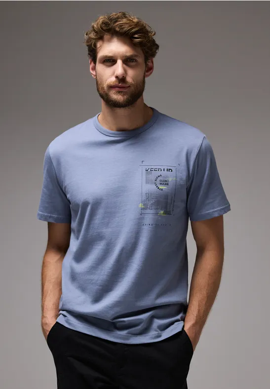 Street One T-Shirt mit Chestprint Kostenlose Rückgabe