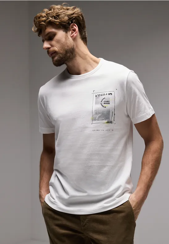 Street One T-Shirt mit Chestprint Begrenzte Freigabe