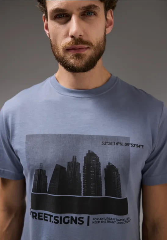 Street One T-Shirt mit Skyline-Print Letzte 3 Tage