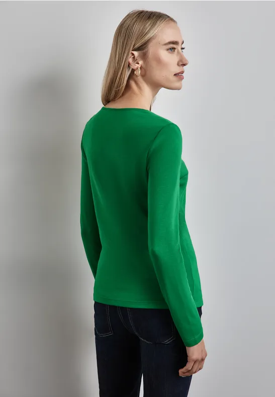 Street One Shirt mit Herzausschnitt 50% Rabatt für begrenzte Zeit
