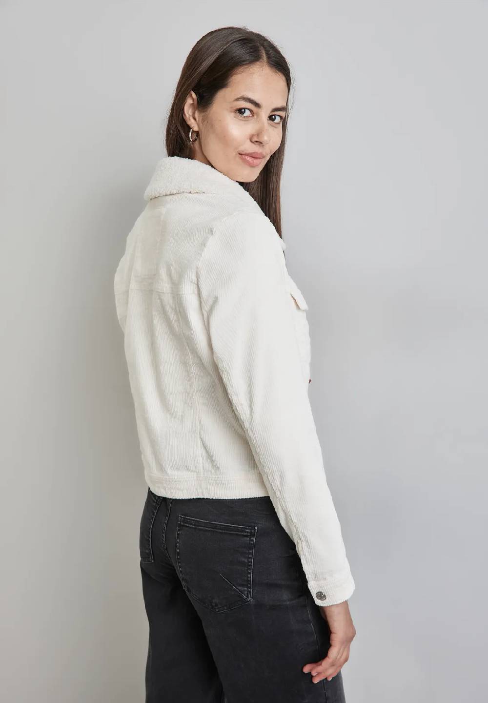 Street One Cord-Jacke mit Teddy-Kragen Auslauf