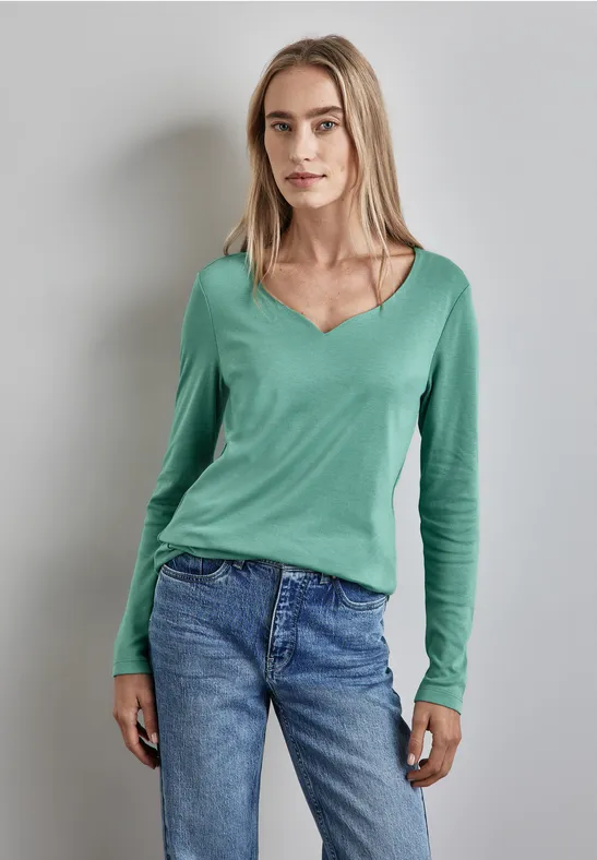 Street One Shirt mit Herzausschnitt Verkauf