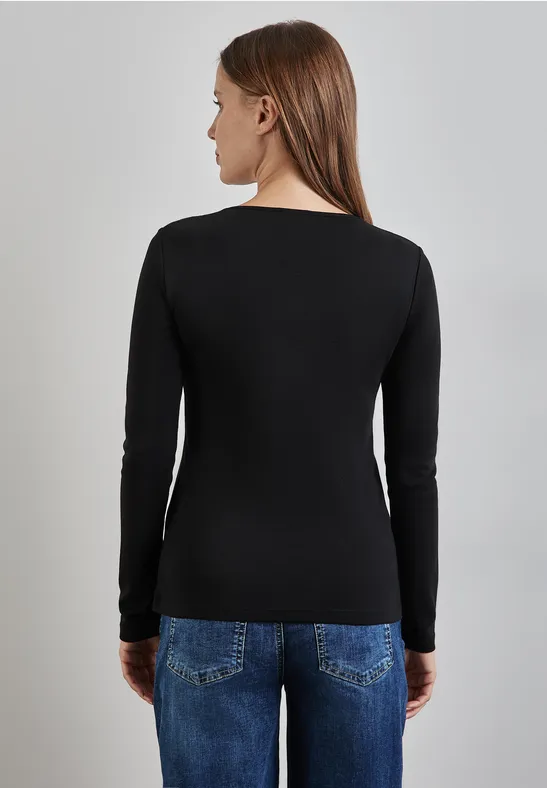 Street One Shirt mit Herzausschnitt Hotsell