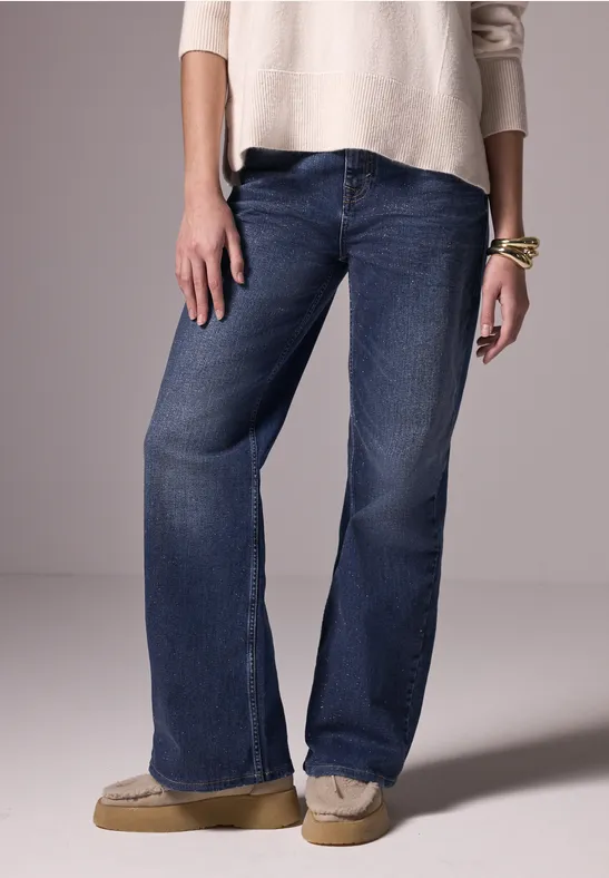 Street One Jeans mit Glitzer-Details Schlussverkauf