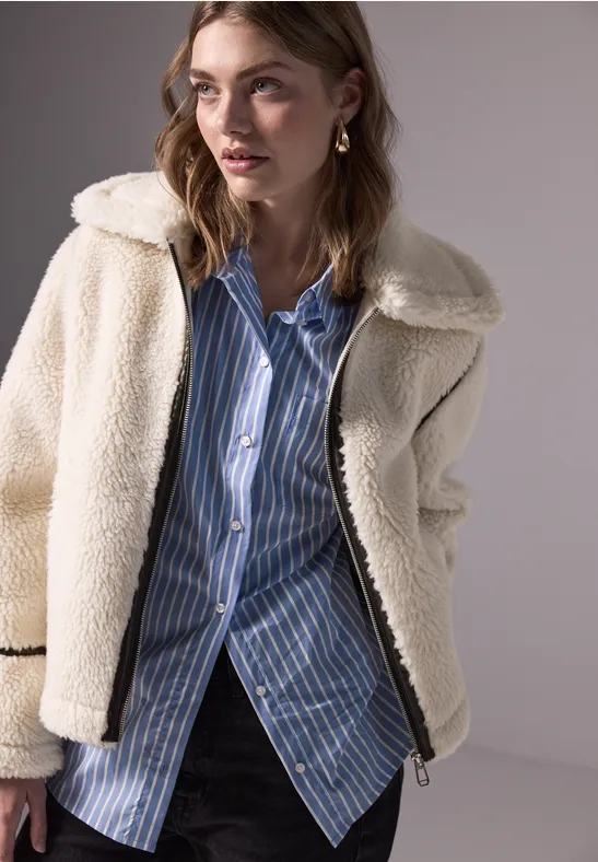 Street One Teddy Jacke mit Details Meist gekauft