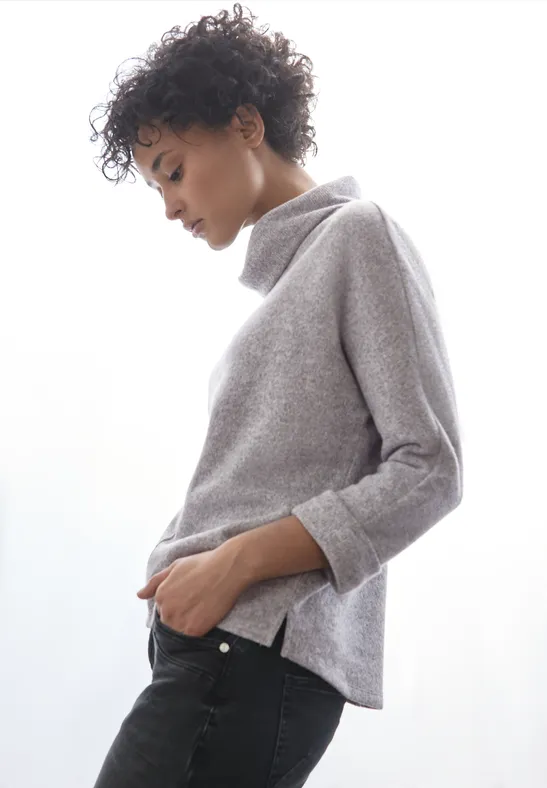 Street One Strick-Look Shirt mit Kragen Flash Sale