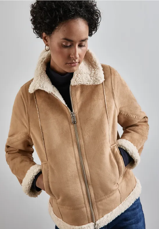 Street One Kurze Jacke mit Teddy-Fell VIP-Rabatte