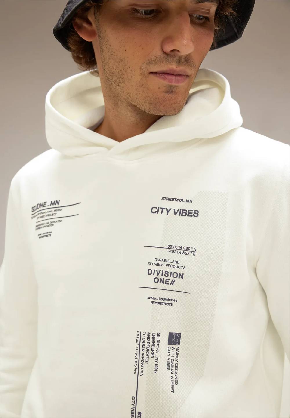 Street One Kapuzenpullover mit Artwork Discount Store für neue Produkte