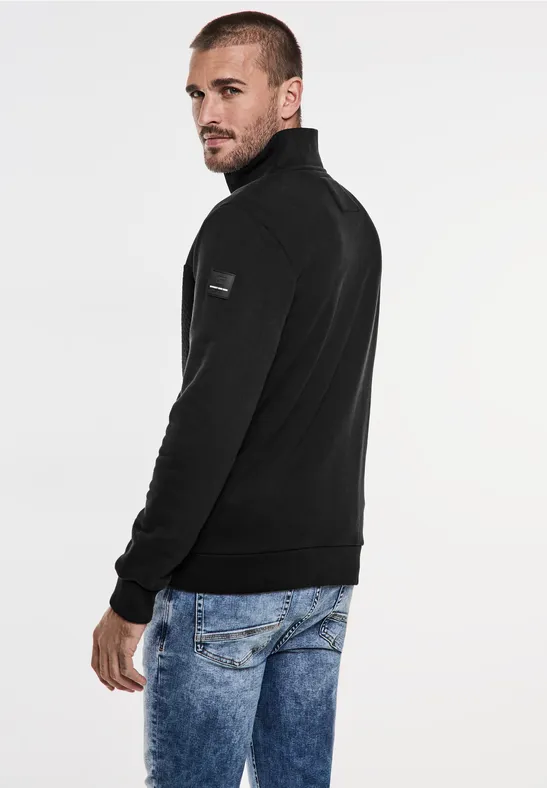 Street One Sweatjacke mit Materialmix Auslauf