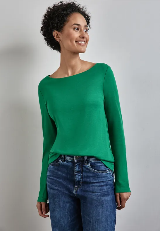 Street One Shirt mit U-Boot-Ausschnitt im Angebot