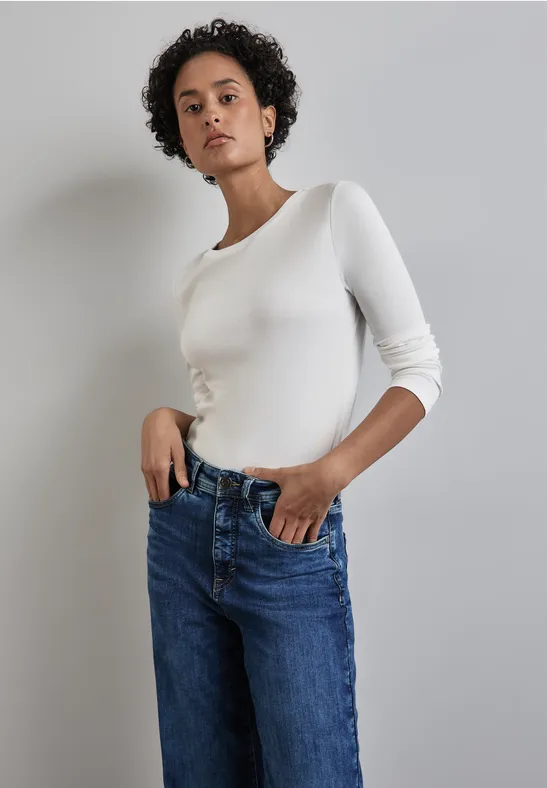 Street One Basic Langarmshirt Großer Ausverkauf