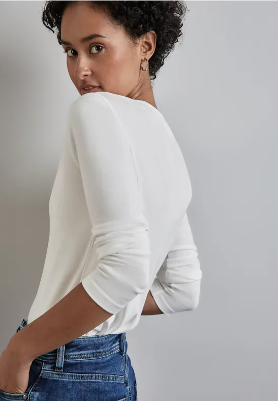 Street One Basic Langarmshirt Großer Ausverkauf