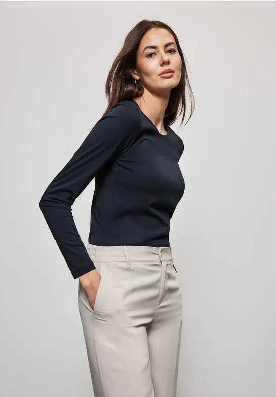 Street One Basic Langarmshirt Heißer Verkauf