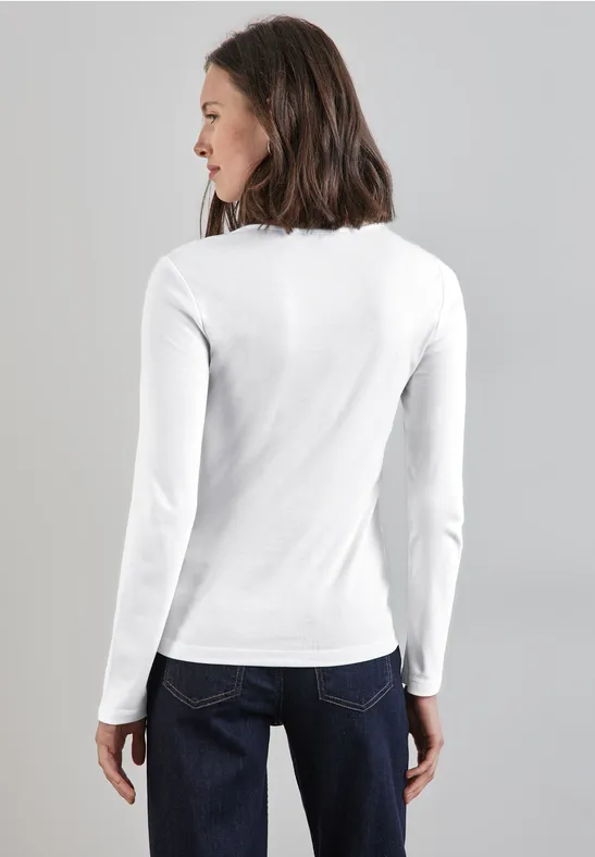 Street One Shirt mit Herzausschnitt Große Rabatte