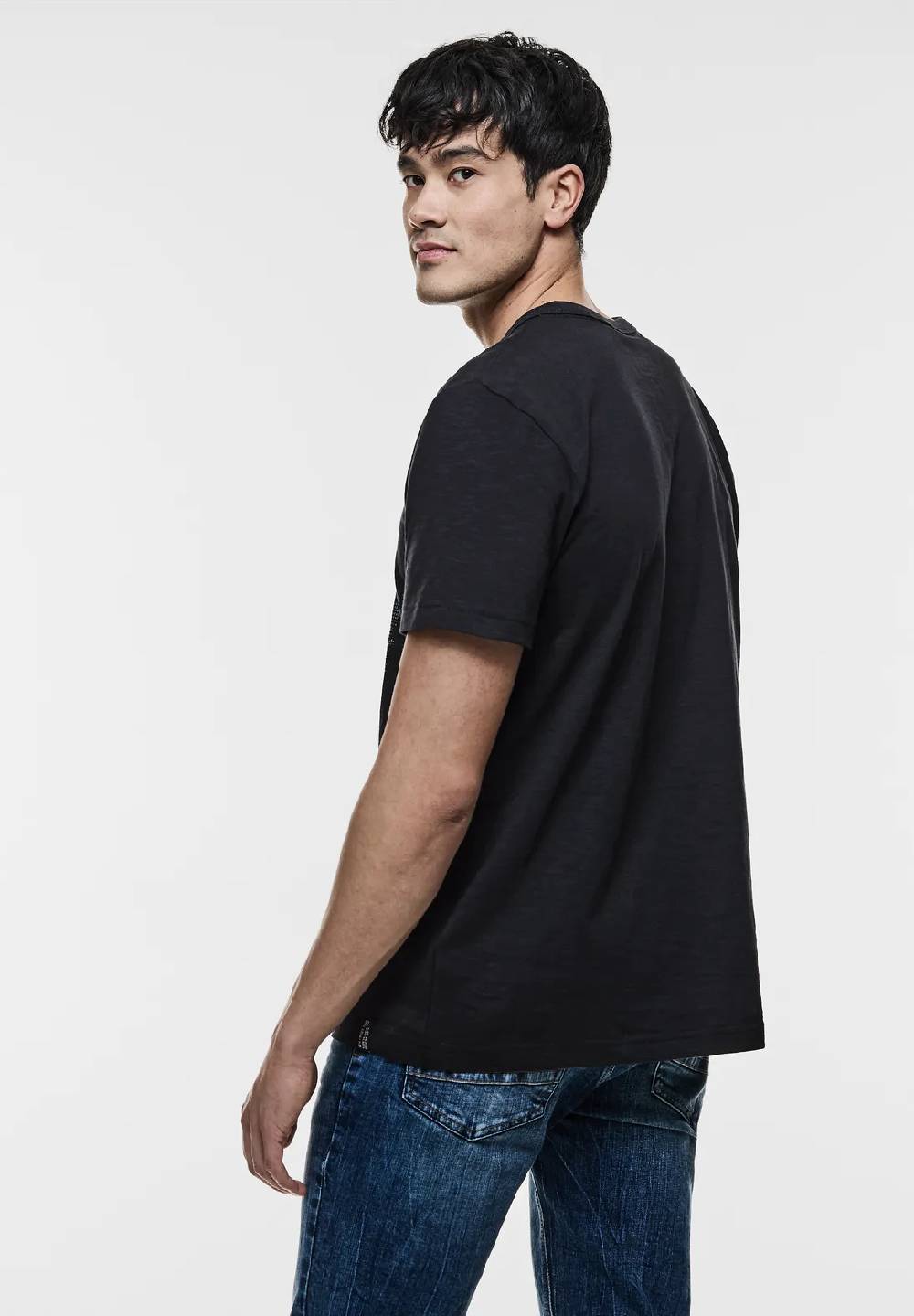 Street One 3D-Print Slub T-Shirt Riesige Ersparnisse
