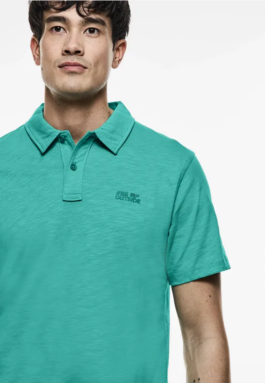 Street One Slub Jersey Poloshirt Kostenlose Rückgabe