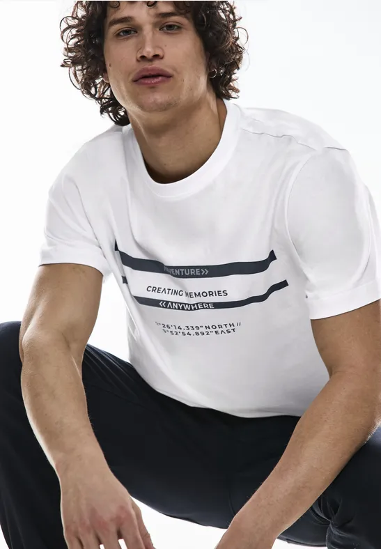 Street One T-Shirt mit Brustprint Letzte 2 Tage