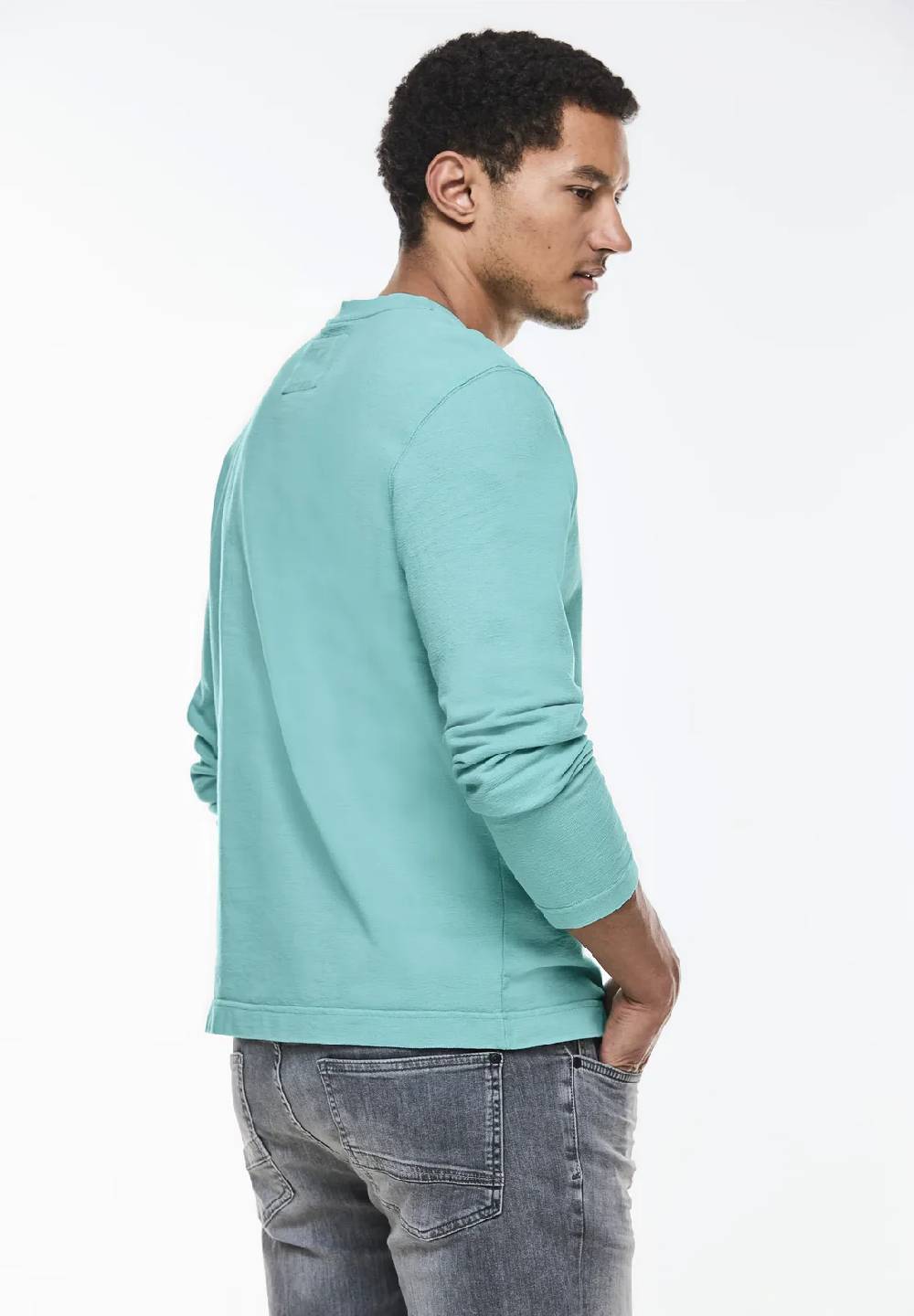 Street One Washed Henleyshirt Bis zu 60% Rabatt