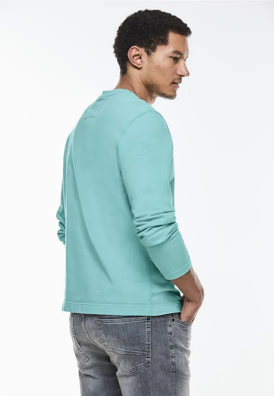 Street One Washed Henleyshirt Bis zu 60% Rabatt