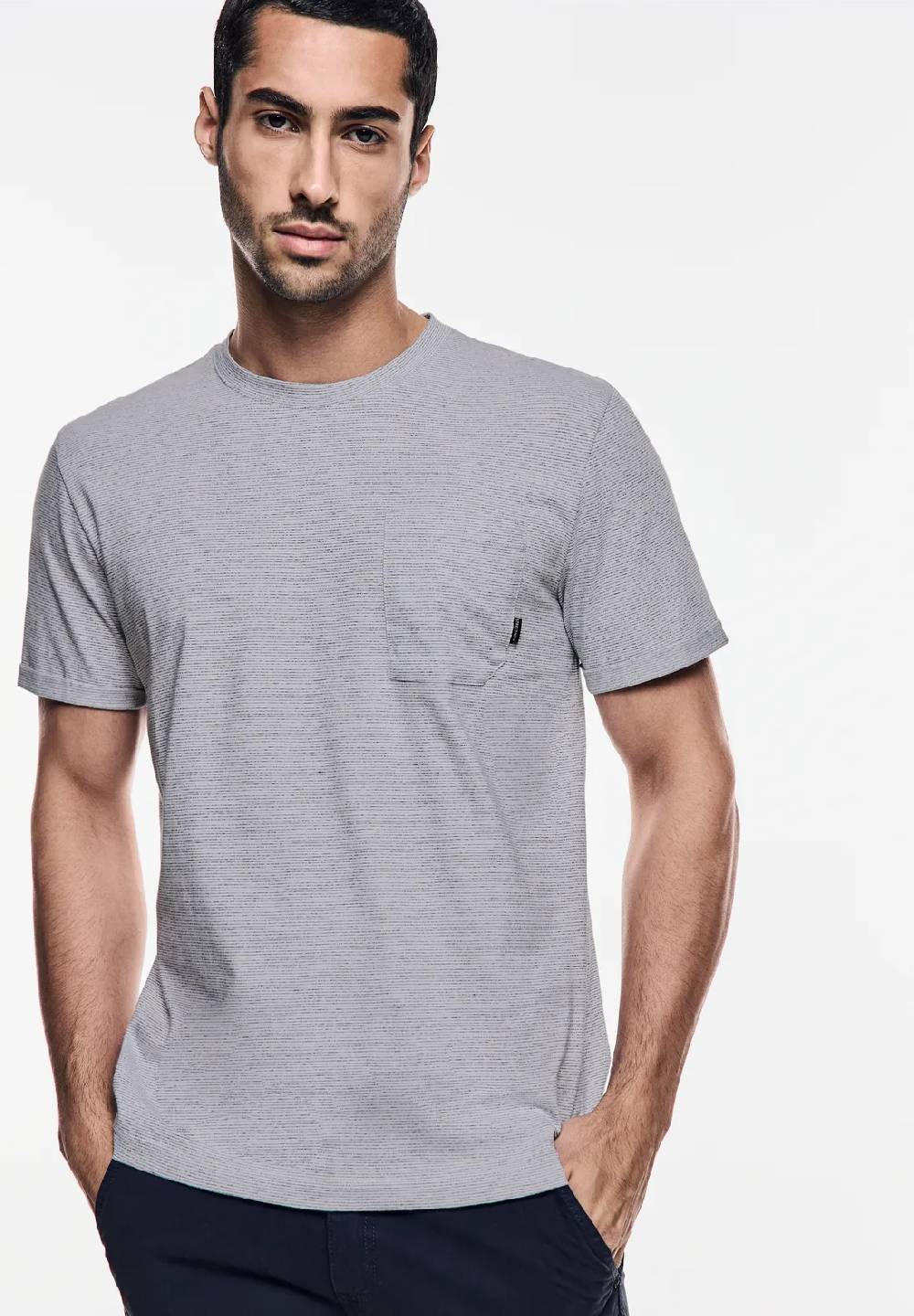 Street One T-Shirt mit feinen Streifen Kostenloser Versand international