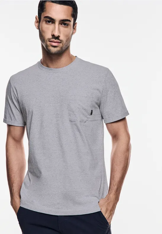 Street One T-Shirt mit feinen Streifen Kostenloser Versand international