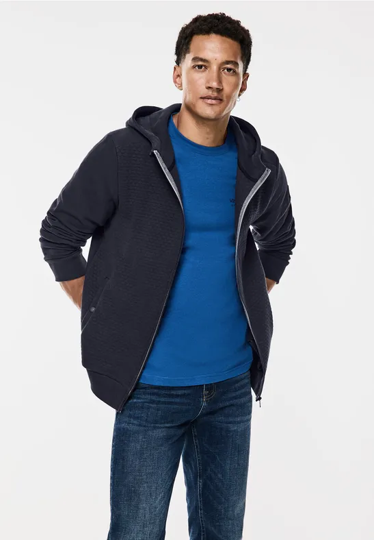 Street One Sweatjacke mit Materialmix Fabrikpreis