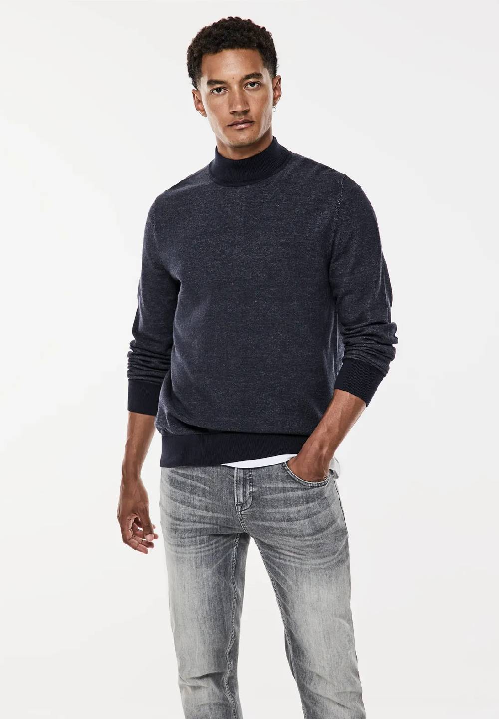 Street One Pullover in Two Tone Optik Sonderangebot