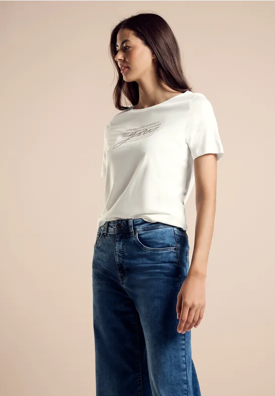Street One T-Shirt mit Wording Jubiläumsangebot