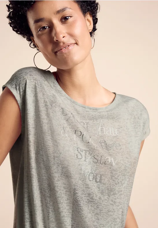 Street One T-Shirt mit Wording Neueste Stile