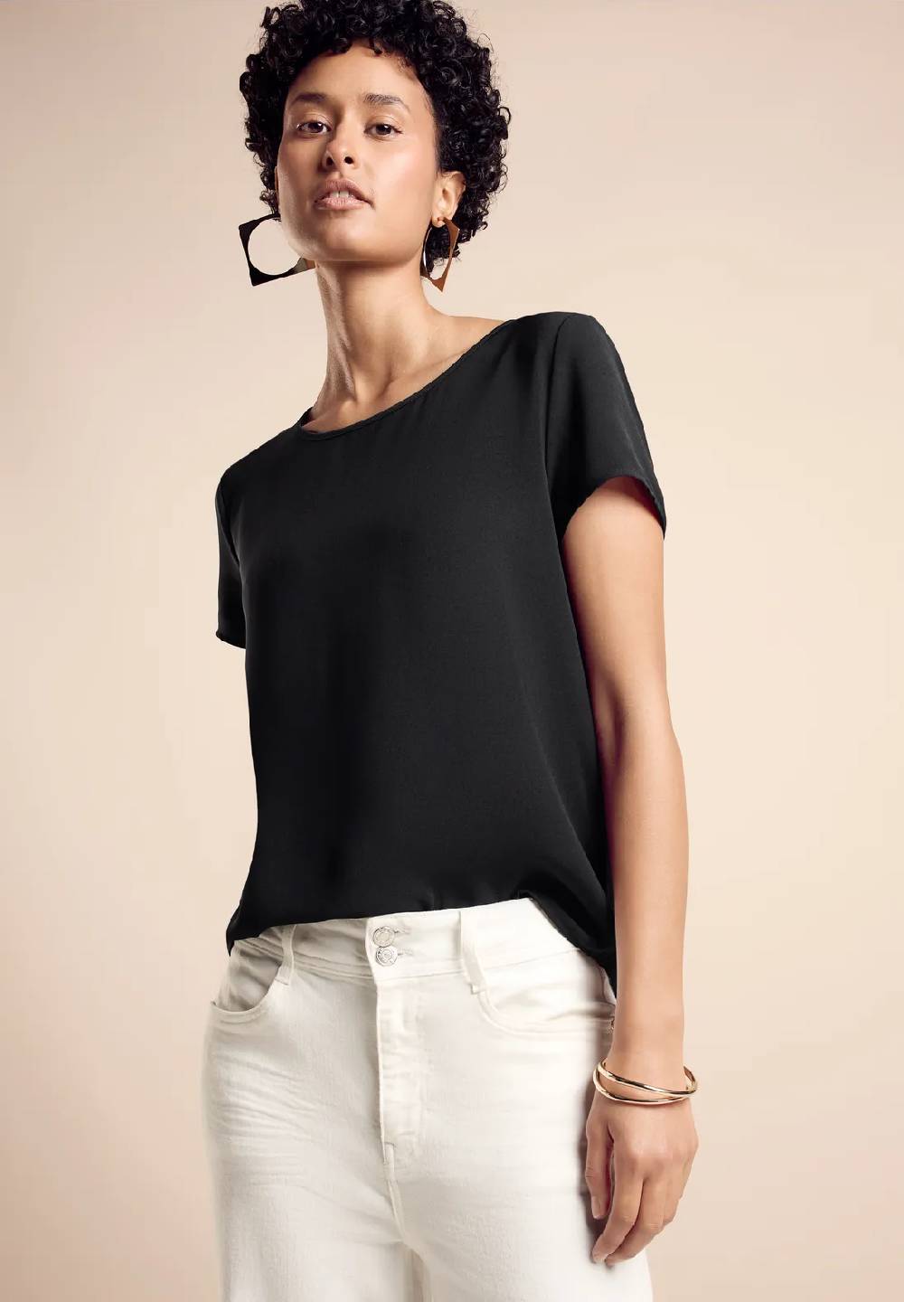 Street One Materialmix-T-Shirt Bis zu 50% Rabatt