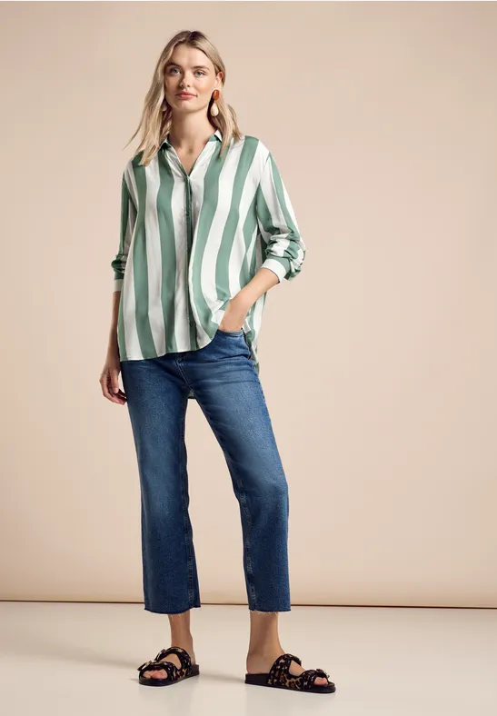 Street One Gestreifte Bluse Sonderangebot der Fabrik