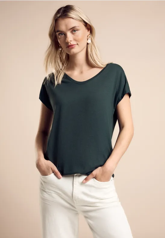 Street One T-Shirt mit Smock-Detail Bis zu 55% Rabatt