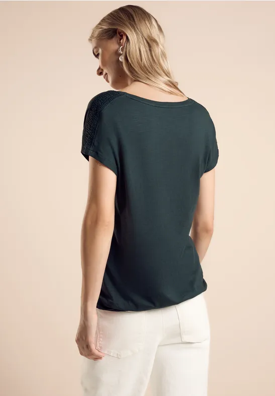 Street One T-Shirt mit Smock-Detail Bis zu 55% Rabatt