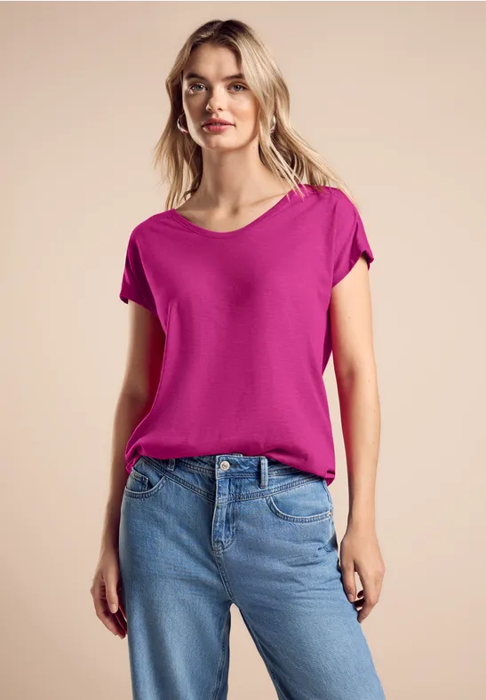Street One T-Shirt mit Smock-Detail Riesige Rabatte