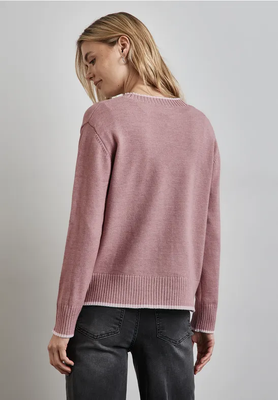 Street One Cardigan mit Tipping Auslauf