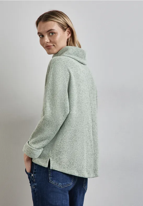 Street One Strick-Look Shirt mit Kragen Fabrikverkauf
