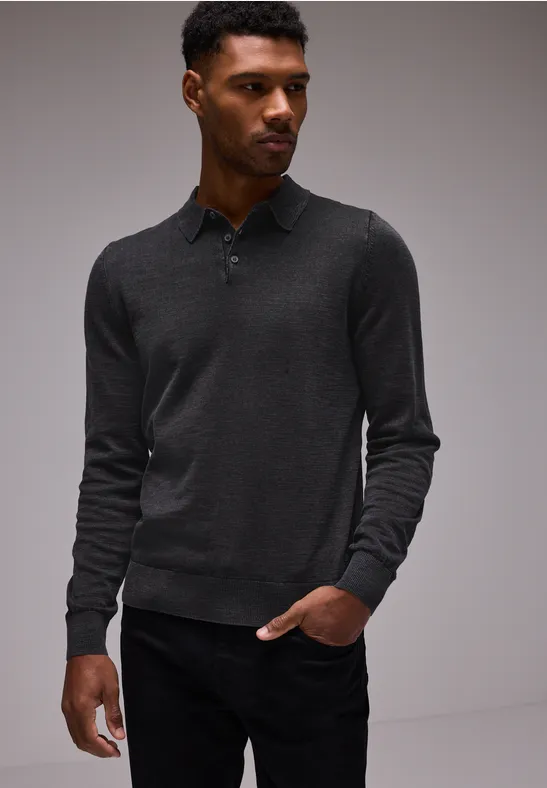 Street One Strick Polo Pullover Kostenlose Rückgabe