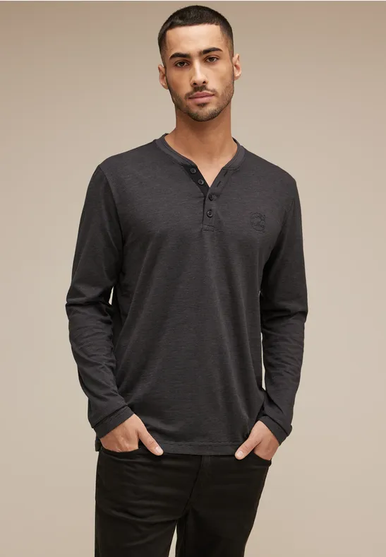 Street One Henleyshirt mit Brustprint Zeitbegrenzte Promotion