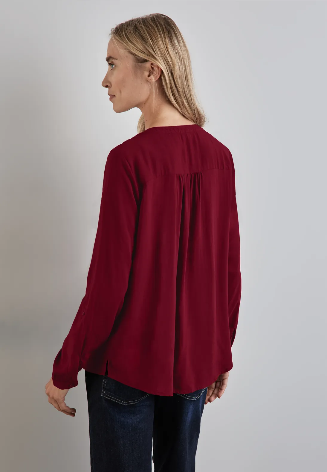 Street One Basic Bluse in Unifarbe Super Rabatt