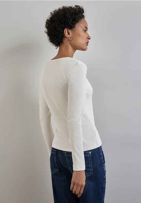 Street One Shirt mit Herzausschnitt 50% Rabatt mit kostenlosem Versand