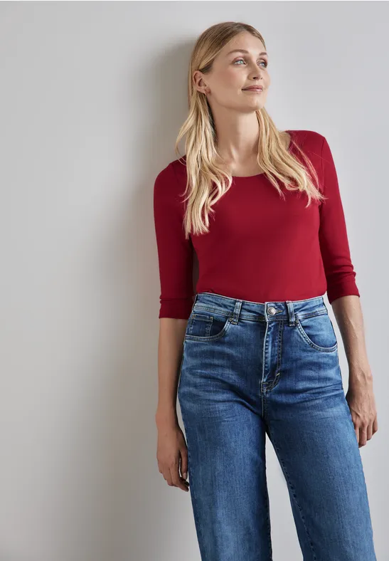 Street One Basic T-Shirt mit 3/4 Arm - Style PANIA zollfrei