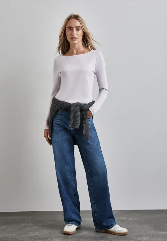Street One Shirt mit U-Boot-Ausschnitt Rabatte dieses Monats