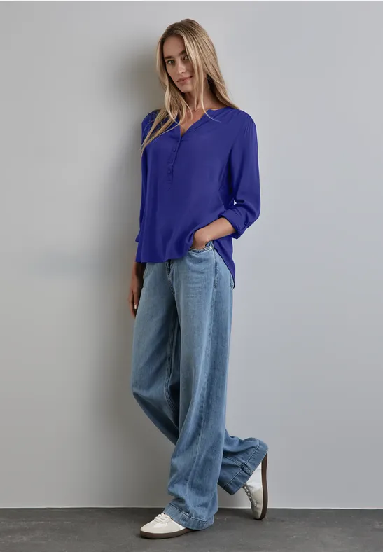 Street One Basic Bluse in Unifarbe Limitierter Zeitrabatt
