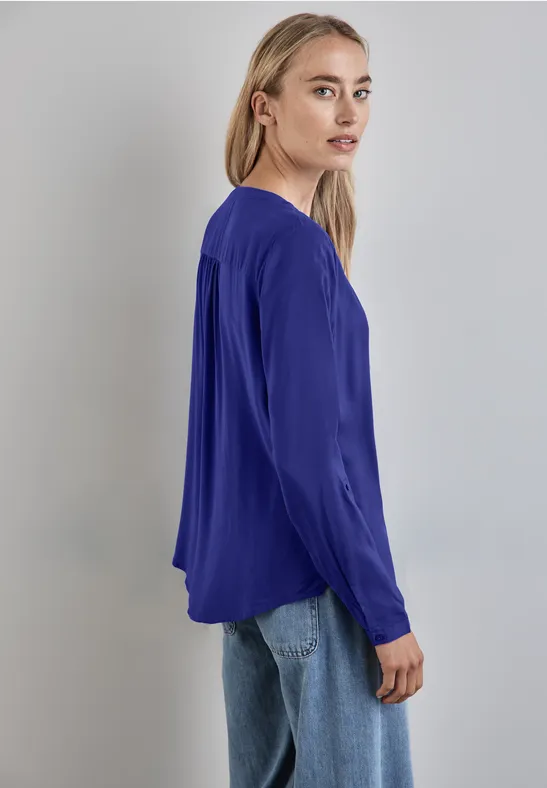 Street One Basic Bluse in Unifarbe Limitierter Zeitrabatt