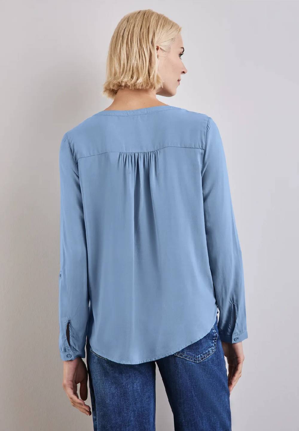 Street One Basic Bluse in Unifarbe Fabrik Onlineshop