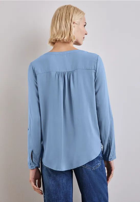 Street One Basic Bluse in Unifarbe Fabrik Onlineshop