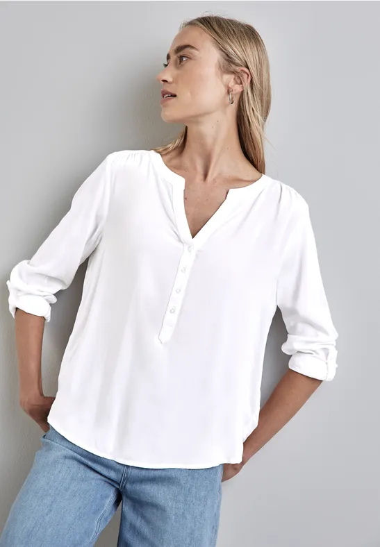 Street One Basic Bluse in Unifarbe Günstig kaufen
