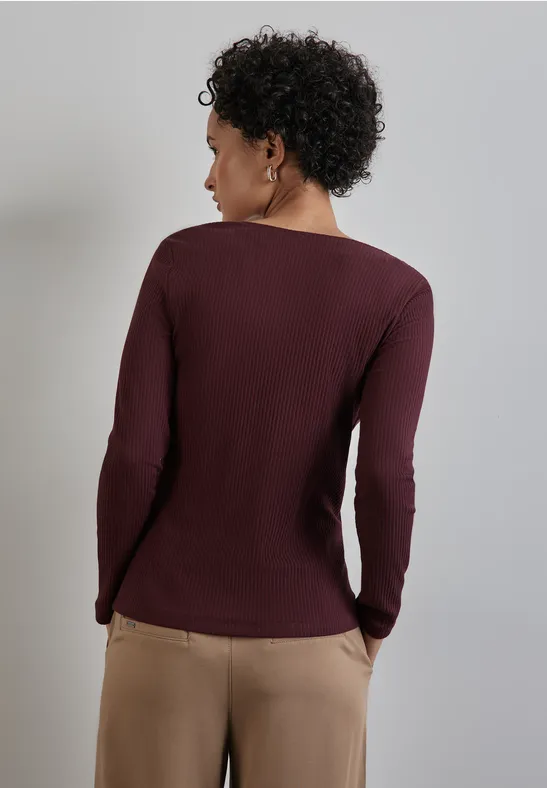 Street One Shirt mit Herzausschnitt Großer Ausverkauf