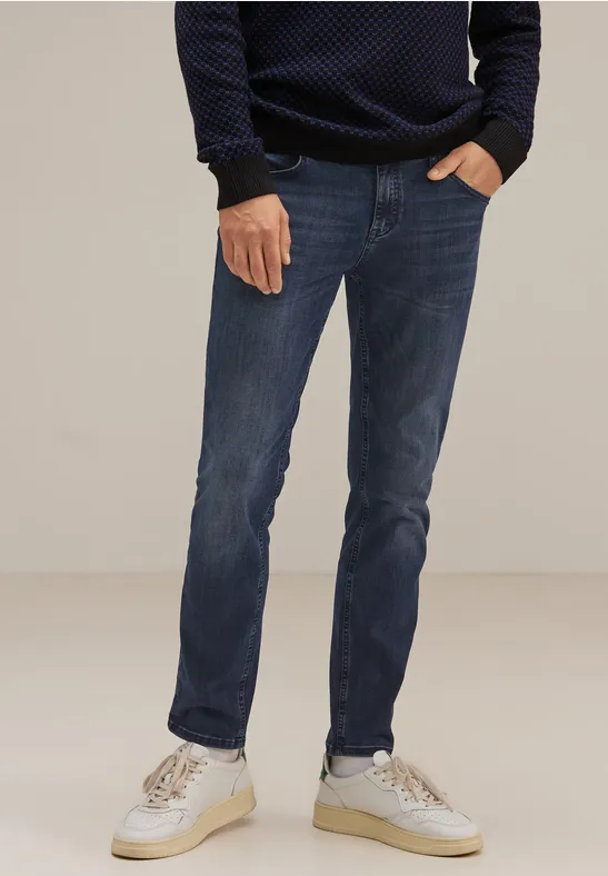 Street One Dunkelblaue Slim Fit Jeans - Style RACER Saisonschlussverkauf