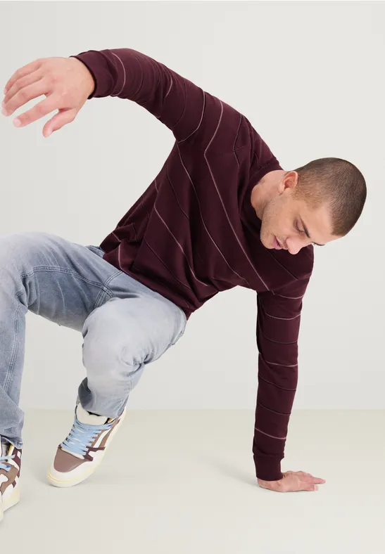 Street One Gestreifter Strickpullover Weihnachtsangebot